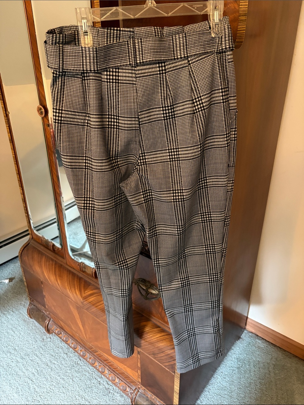Vylette Plaid Tie Waist Ankle Dress Pants – Juniors 13 - Picture 7 of 11